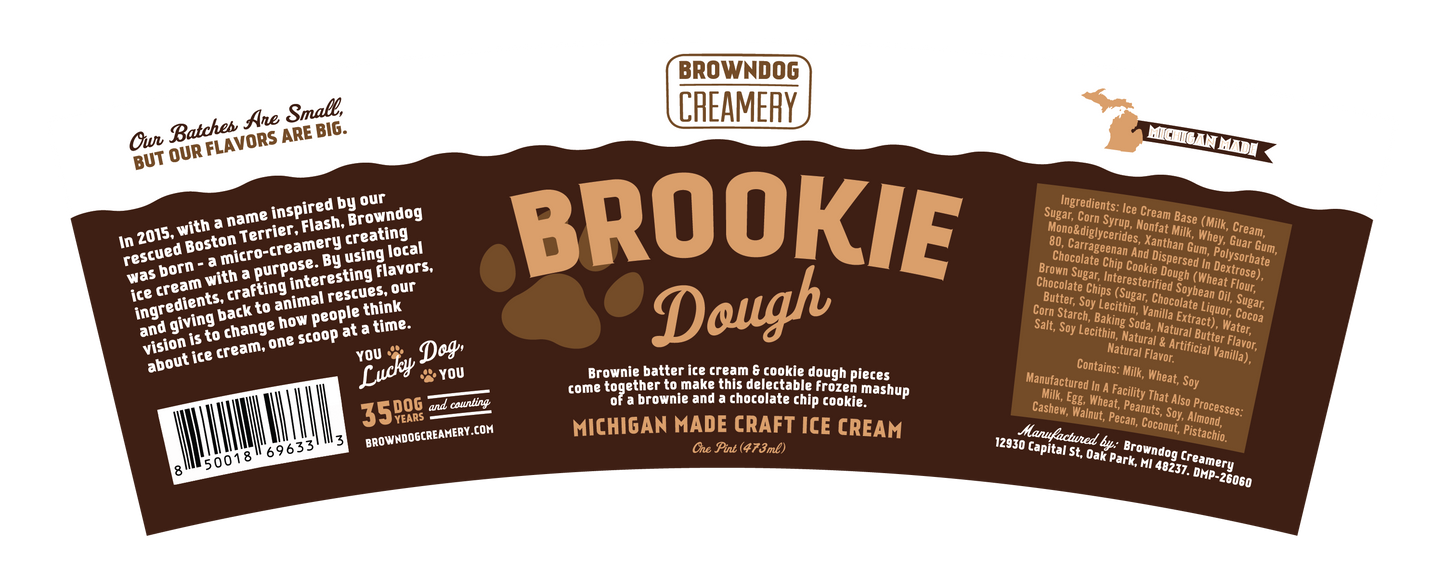BROOKIE DOUGH ICE CREAM