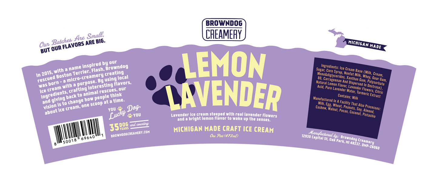 LEMON LAVENDER ICE CREAM