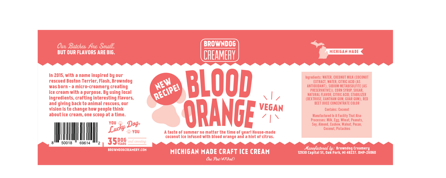 NON-DAIRY BLOOD ORANGE COCONUT ICE (COCONUT MILK)