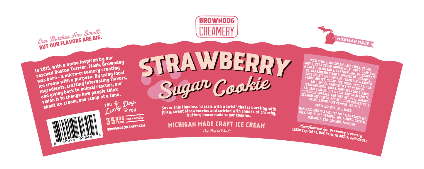 STRAWBERRY SUGAR COOKIE ICE CREAM