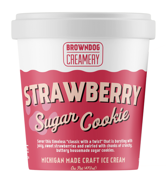 STRAWBERRY SUGAR COOKIE ICE CREAM
