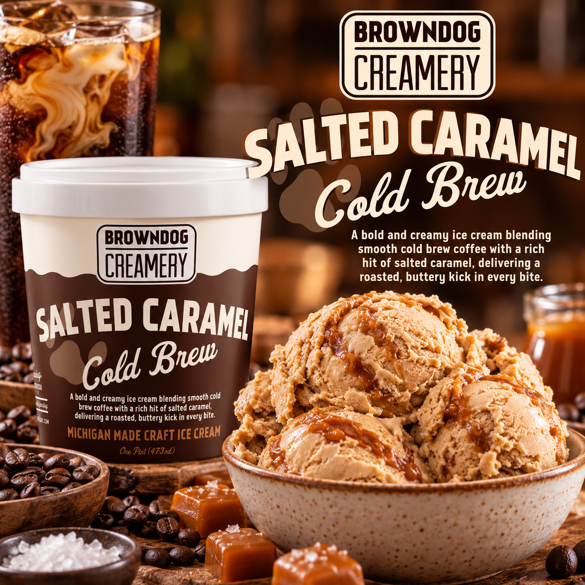 SALTED CARAMEL COLD BREW ICE CREAM