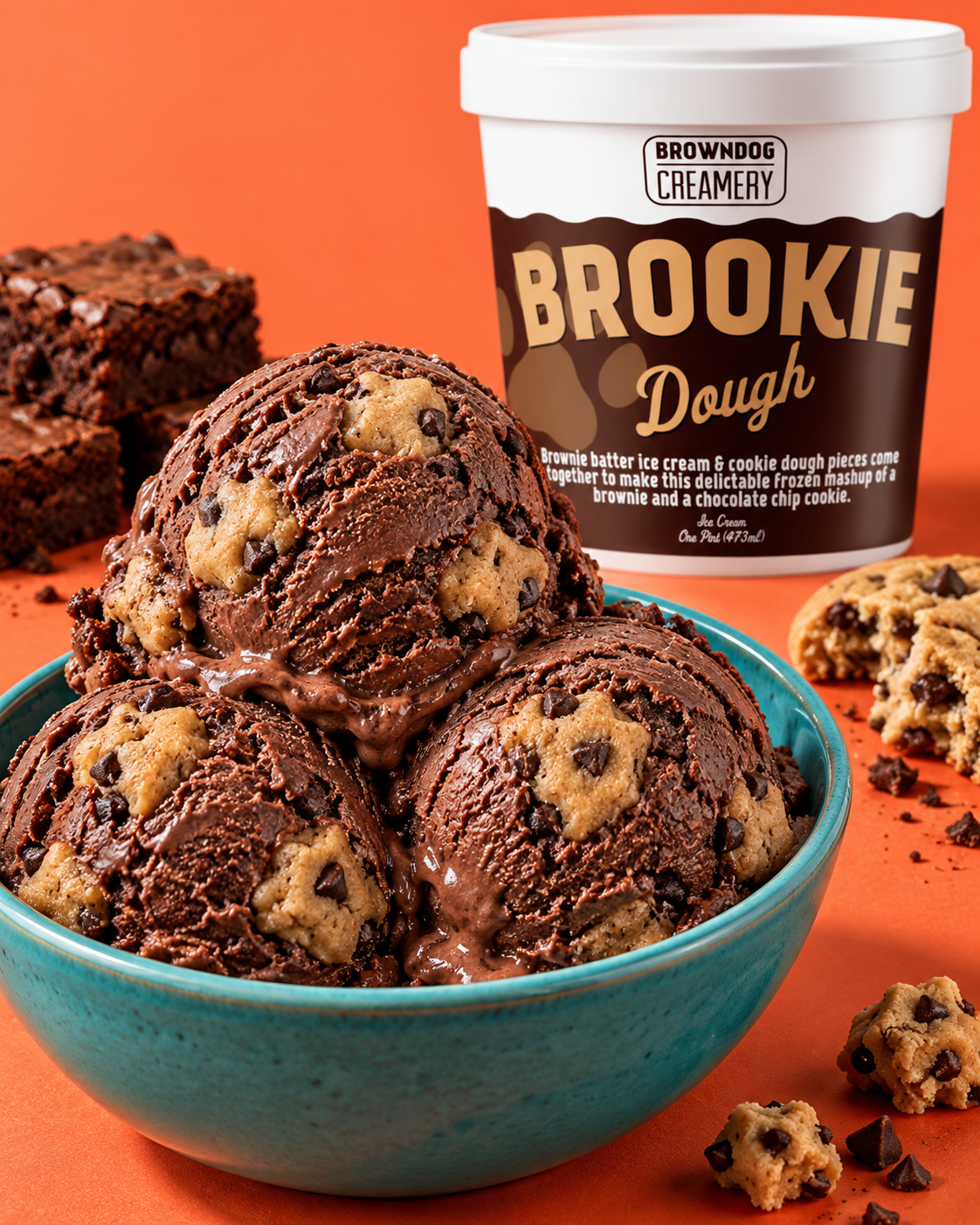 BROOKIE DOUGH ICE CREAM