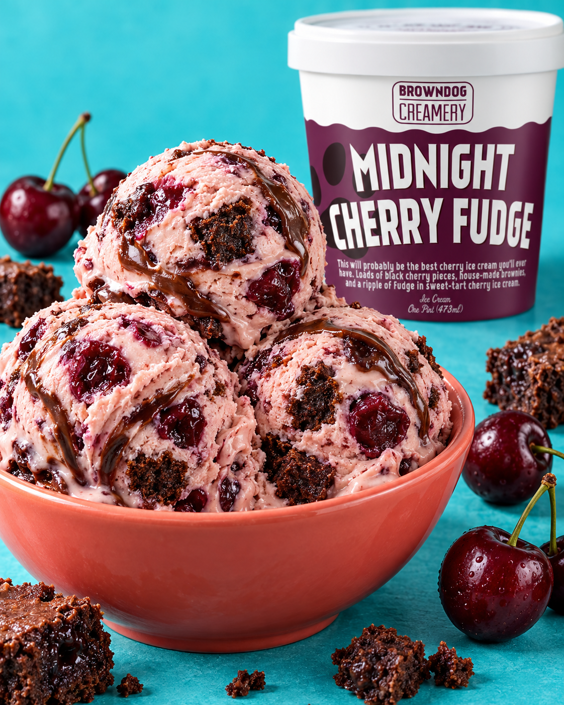 MIDNIGHT CHERRY FUDGE ICE CREAM