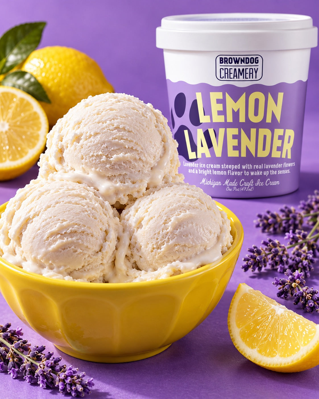 Fruity & Bright ice cream scoops
